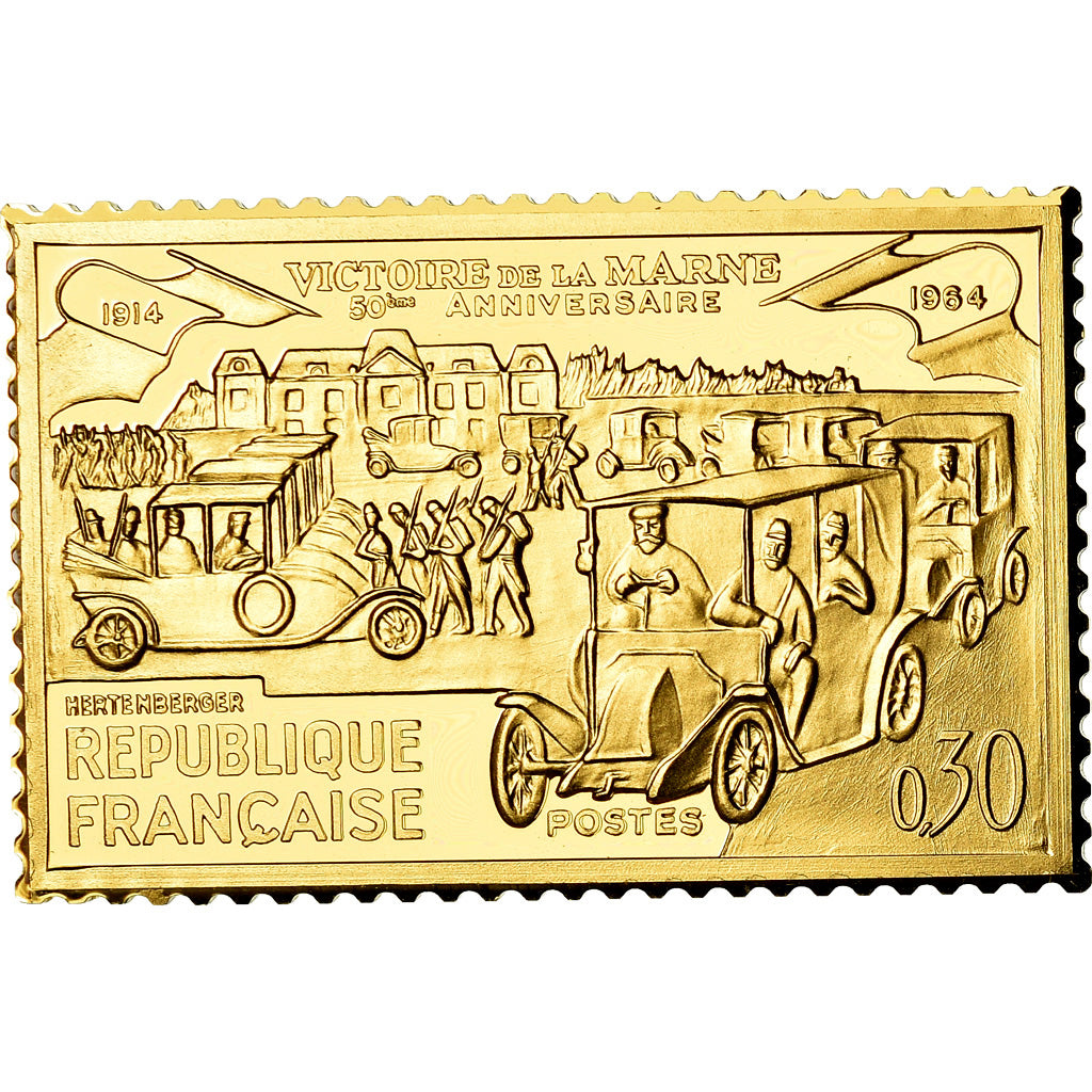 Frankrijk, Medaille, Timbre, Victoire de la Marne, History, FDC, Vermeil