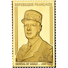 France, Medal, Timbre, Général de Gaulle, History, MS(65-70), Vermeil