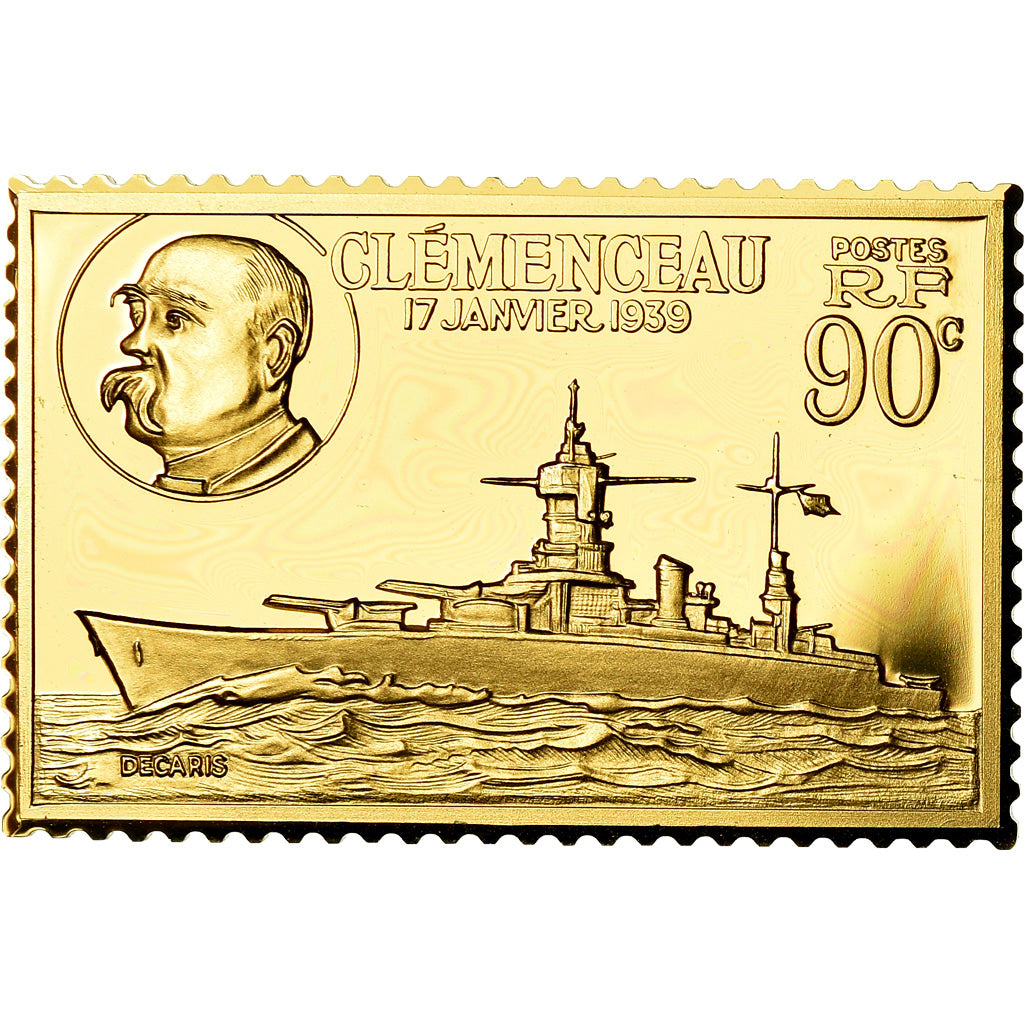 Frankrijk, Medaille, Timbre, Bicentenaire, Porte-Avion Clémenceau, History