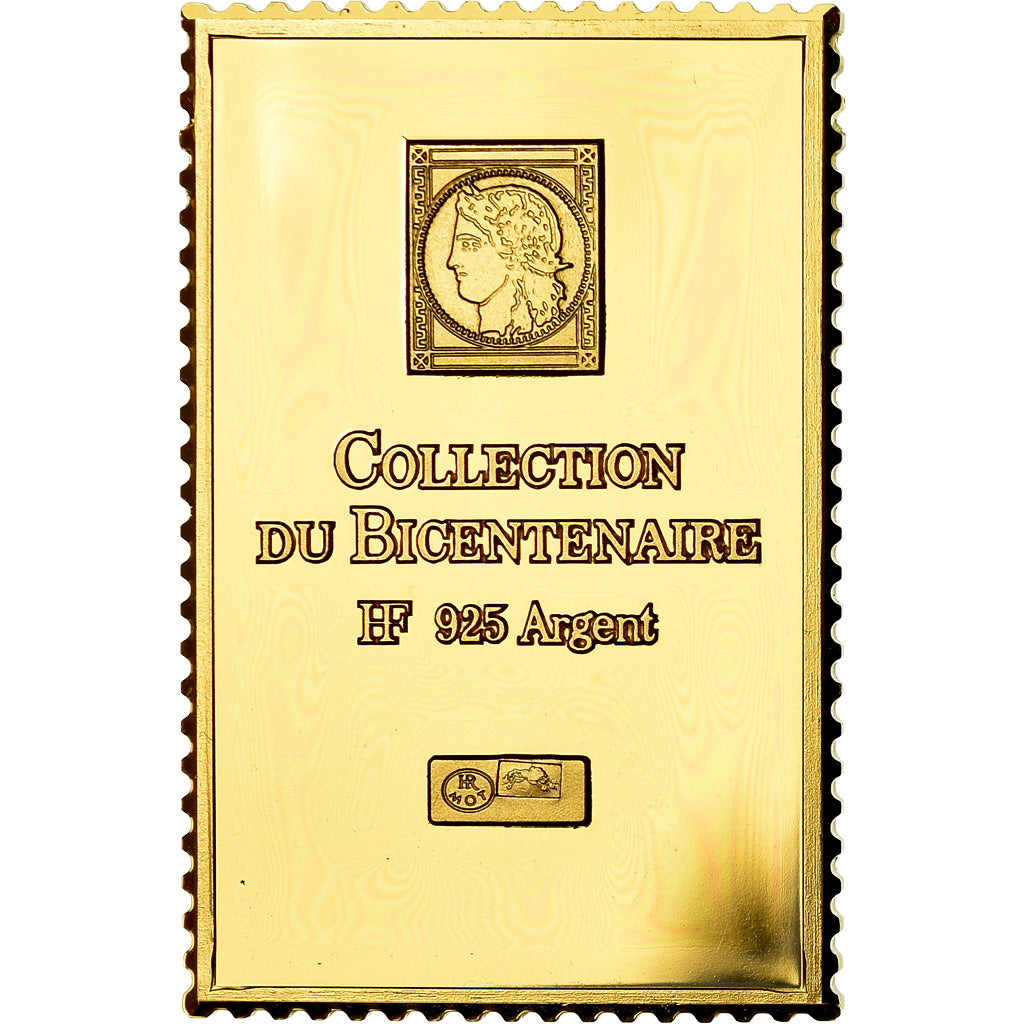 France, Medal, Timbre, Bicentenaire, Robespierre, MS(65-70), Vermeil