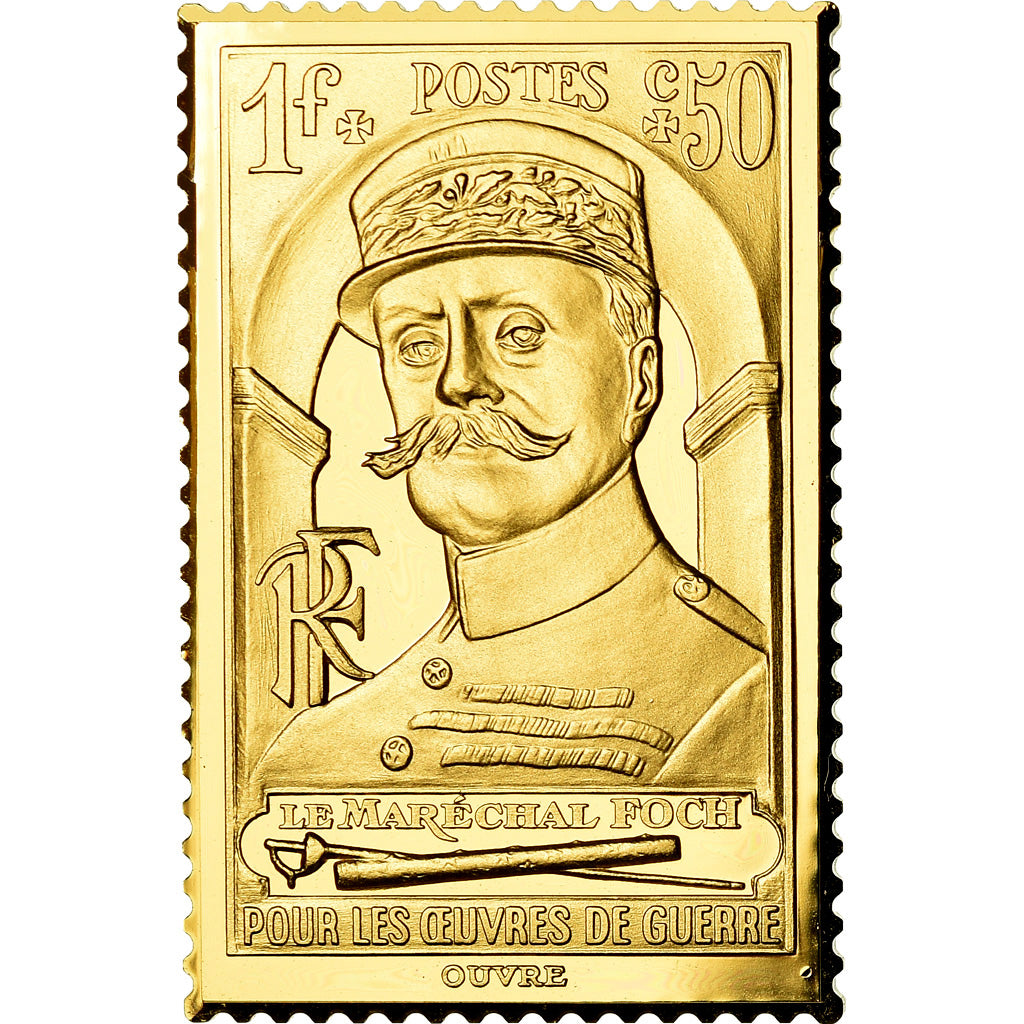 Frankrijk, Medaille, Timbre, Bicentenaire, Maréchal Foch, Oeuvres de Guerre