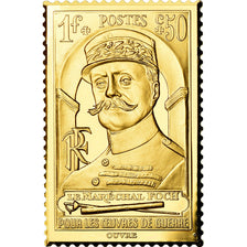 França, Medal, Timbre, Bicentenaire, Maréchal Foch, Oeuvres de Guerre