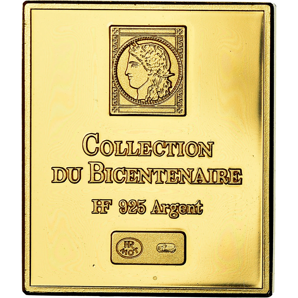 France, Médaille, Timbre, Postes, 1 Franc, FDC, Vermeil