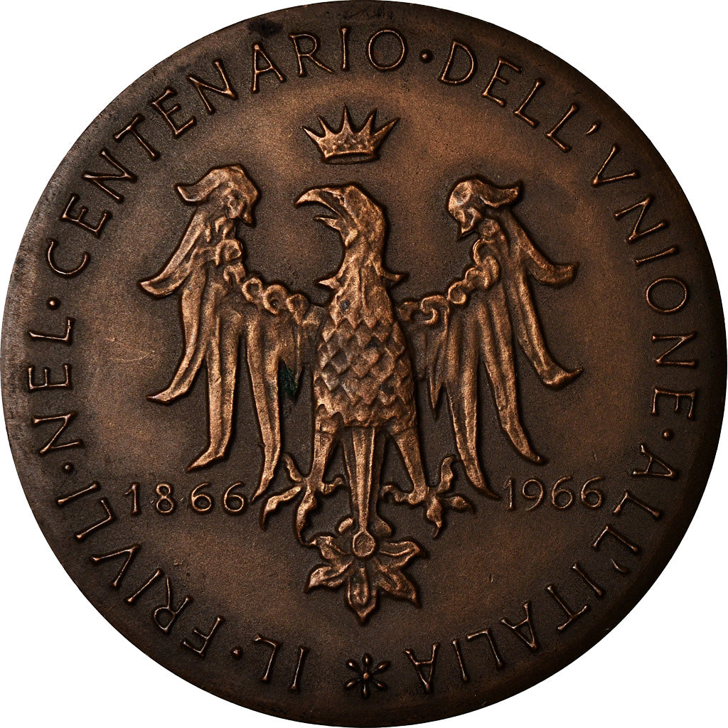 Italia, medaglia, Centenario Dell'Unione All'Italia, 1966, Johnson, SPL, Bronzo
