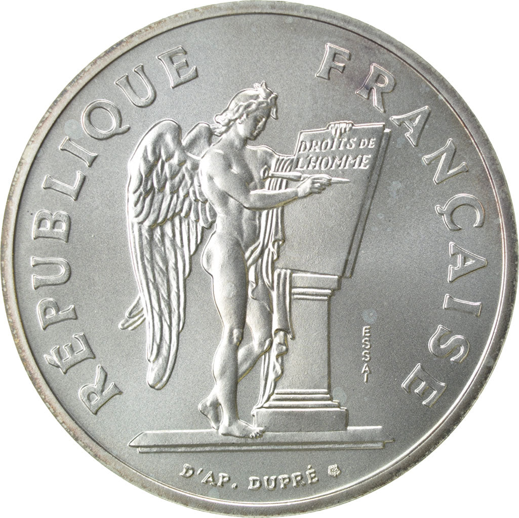 FRANCE, 100 Francs, 1989, KM #E145, MS(65-70), Silver, Gadoury #904, 15.04