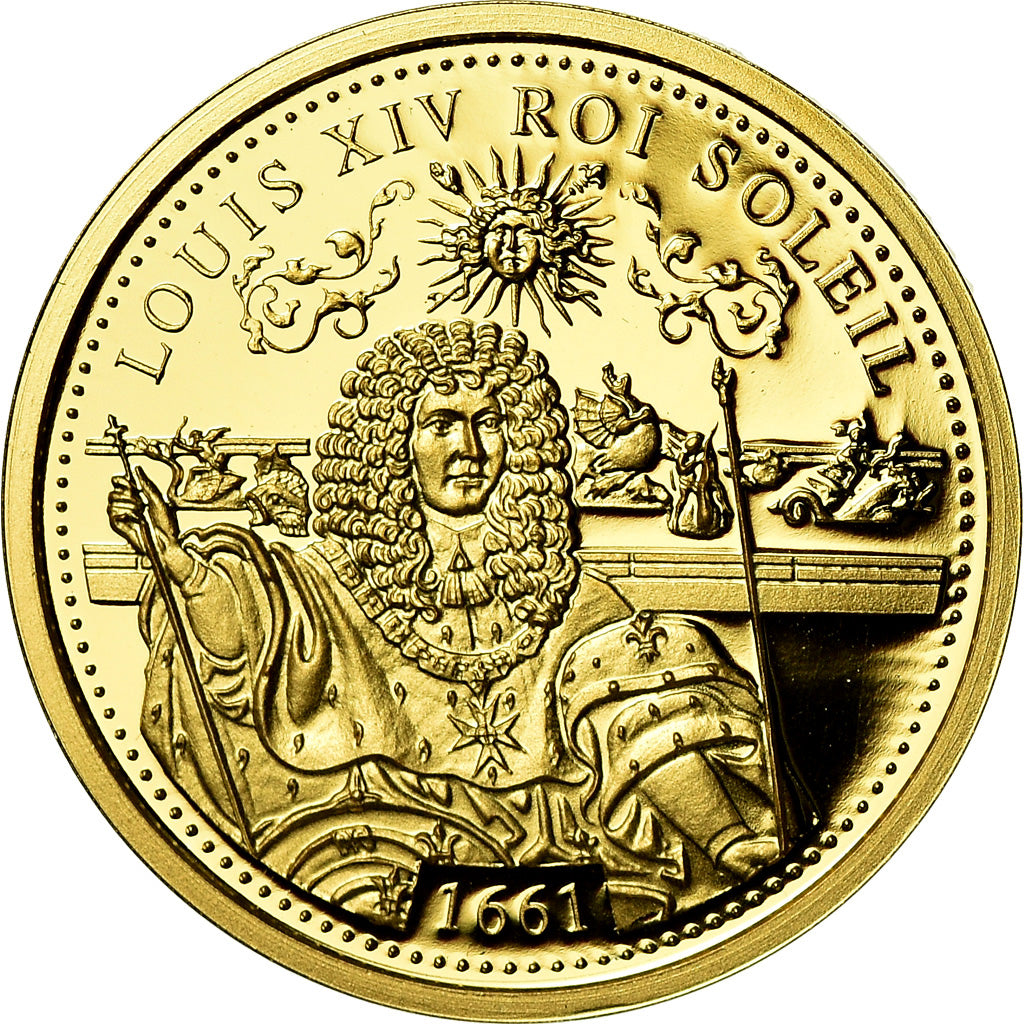 France, Medal, Louis XIV, Roi Soleil, 2007, MS(65-70), Gold