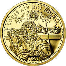 France, Medal, Louis XIV, Roi Soleil, History, MS(65-70), Gold
