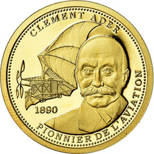 France, Médaille, Clément Ader, Pionnier de l'Aviation, FDC, Or