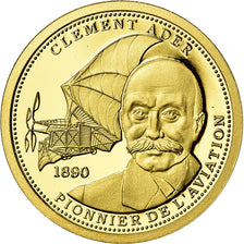 França, Medal, Clément Ader, Pionnier de l'Aviation, MS(65-70), Dourado