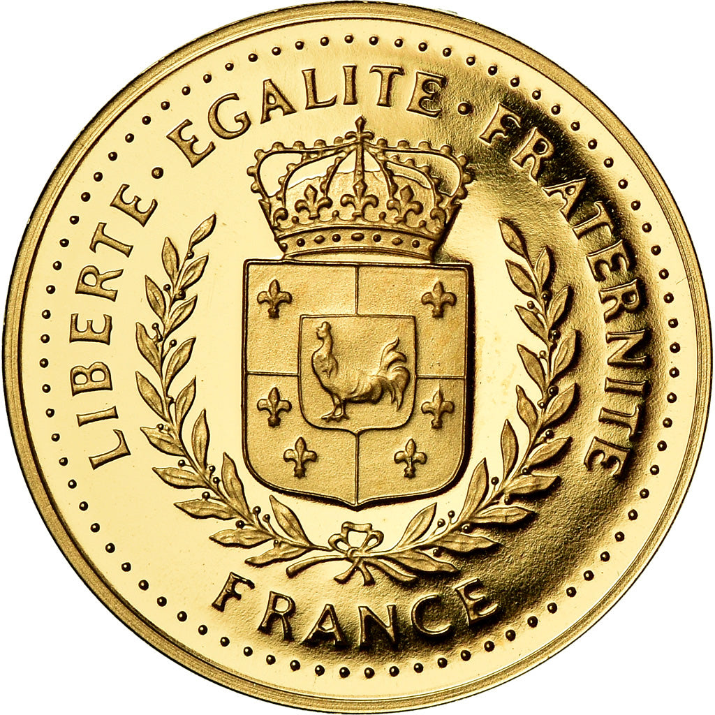 França, Medal, Victor Hugo, Artes e Cultura, MS(65-70), Dourado