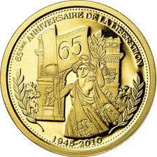 France, Medal, 65ème Anniversaire de la Libération, History, MS(65-70), Gold