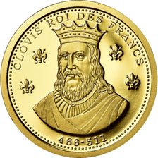 Francia, medalla, Clovis, Roi des Francs, History, FDC, Oro