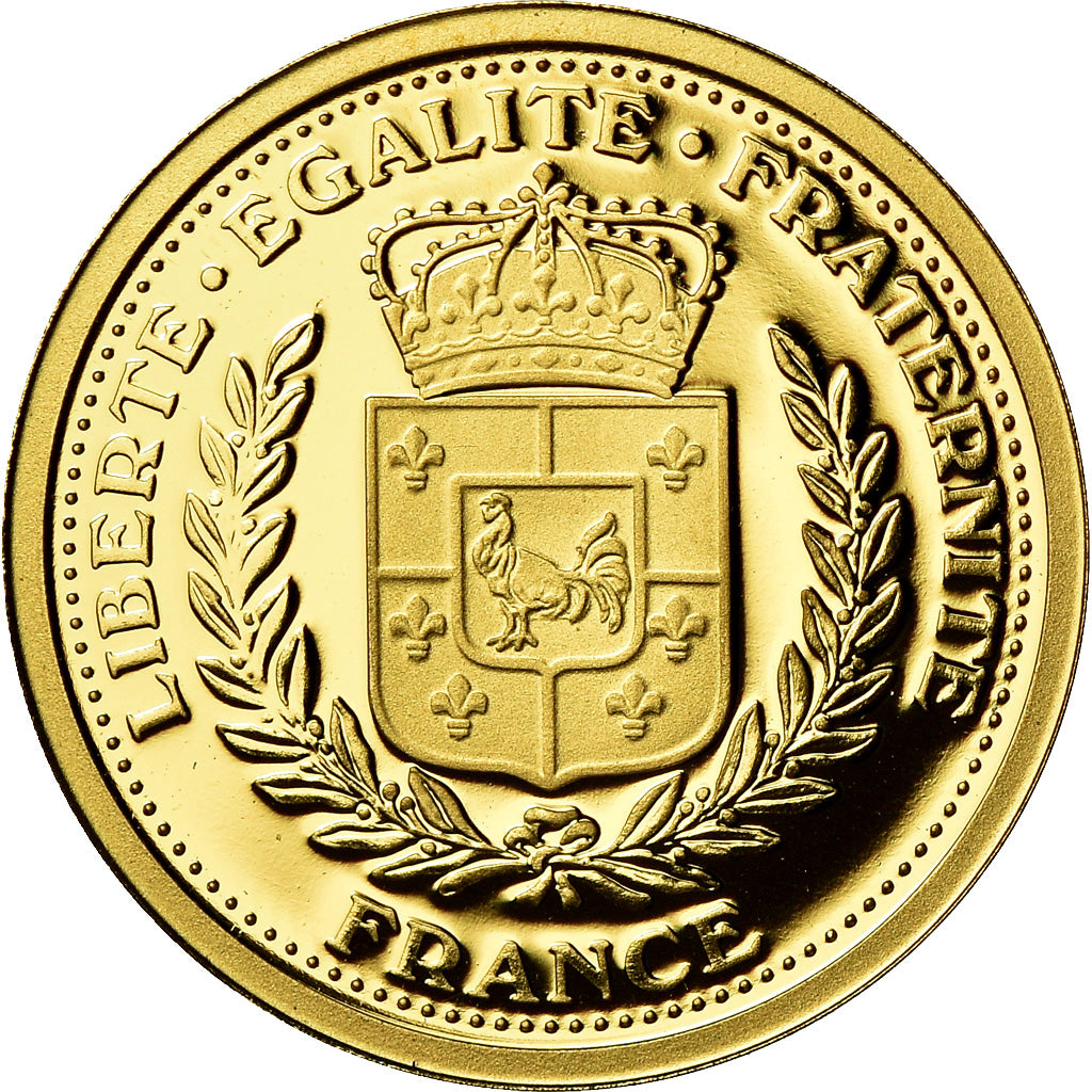 Francia, medalla, Clovis, Roi des Francs, History, FDC, Oro