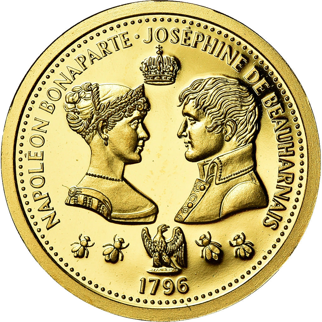 France, Médaille, Napoléon Ier et Joséphine, History, FDC, Or
