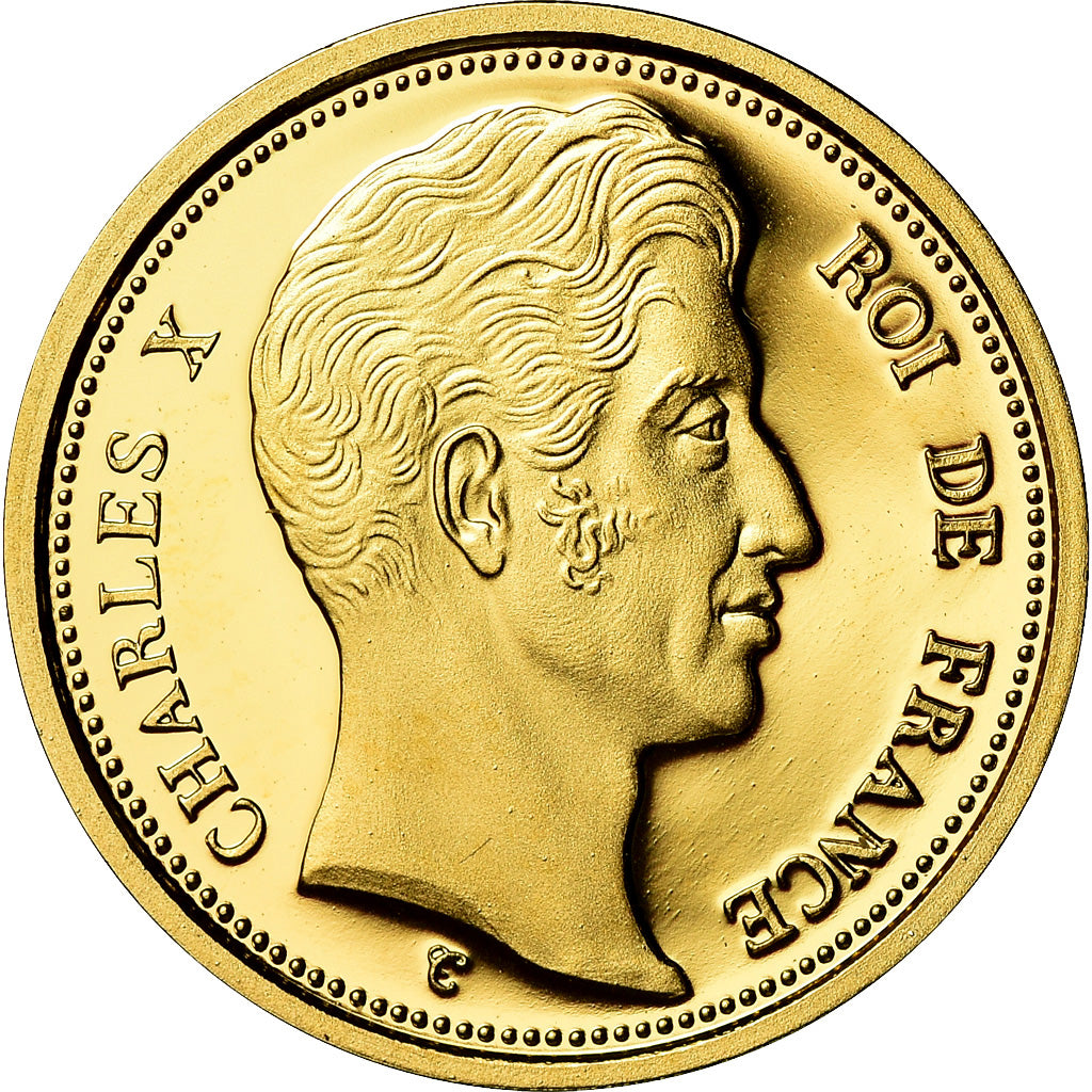 France, Medal, 100 Francs Essai Charles X, MS(65-70), Gold