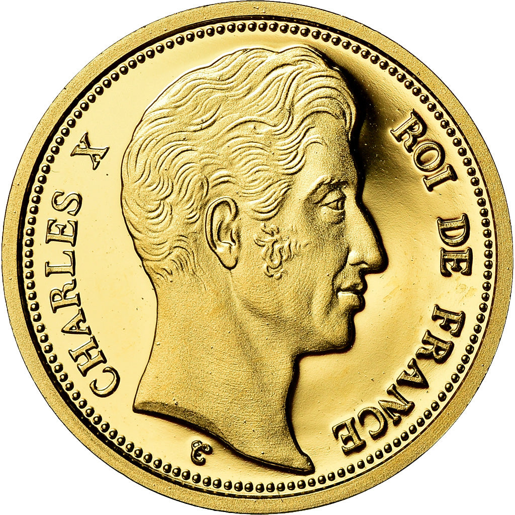 France, Médaille, 100 Francs Essai Charles X, FDC, Or