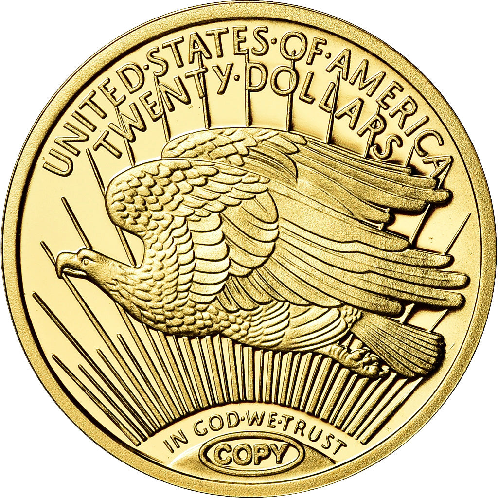 France, Medal, Reproduction Twenty Dollars Liberty, MS(65-70), Gold