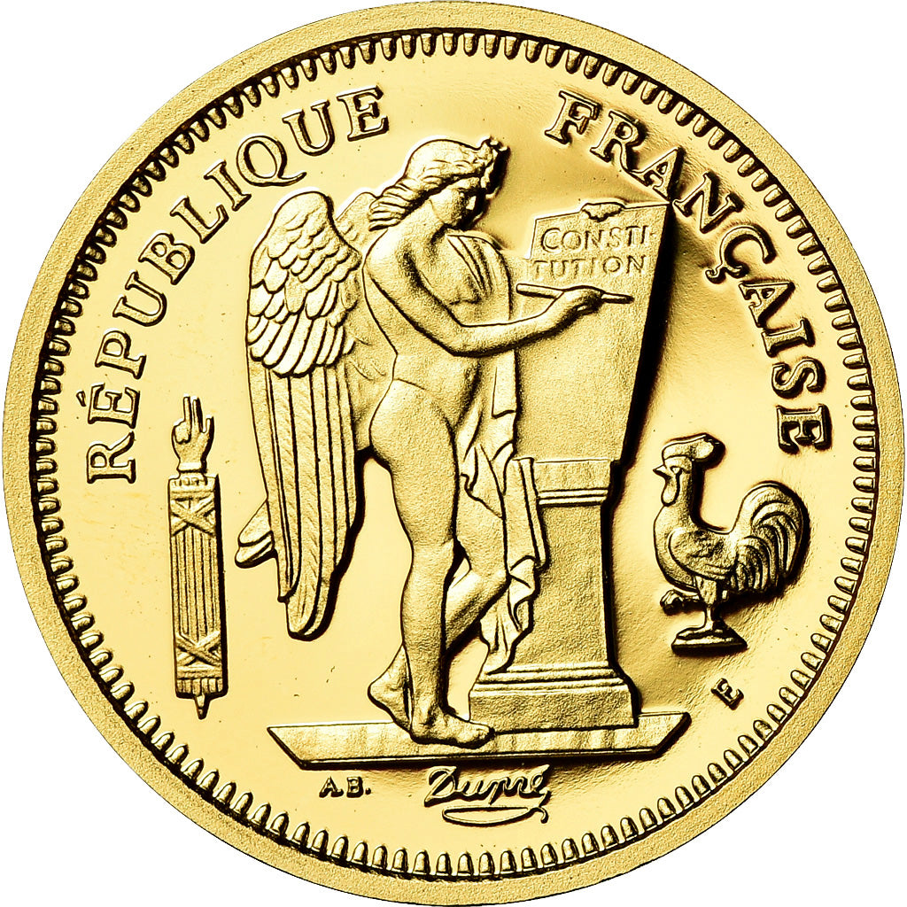 France, Medal, Réplique Essai 50 Francs Génie, MS(65-70), Gold
