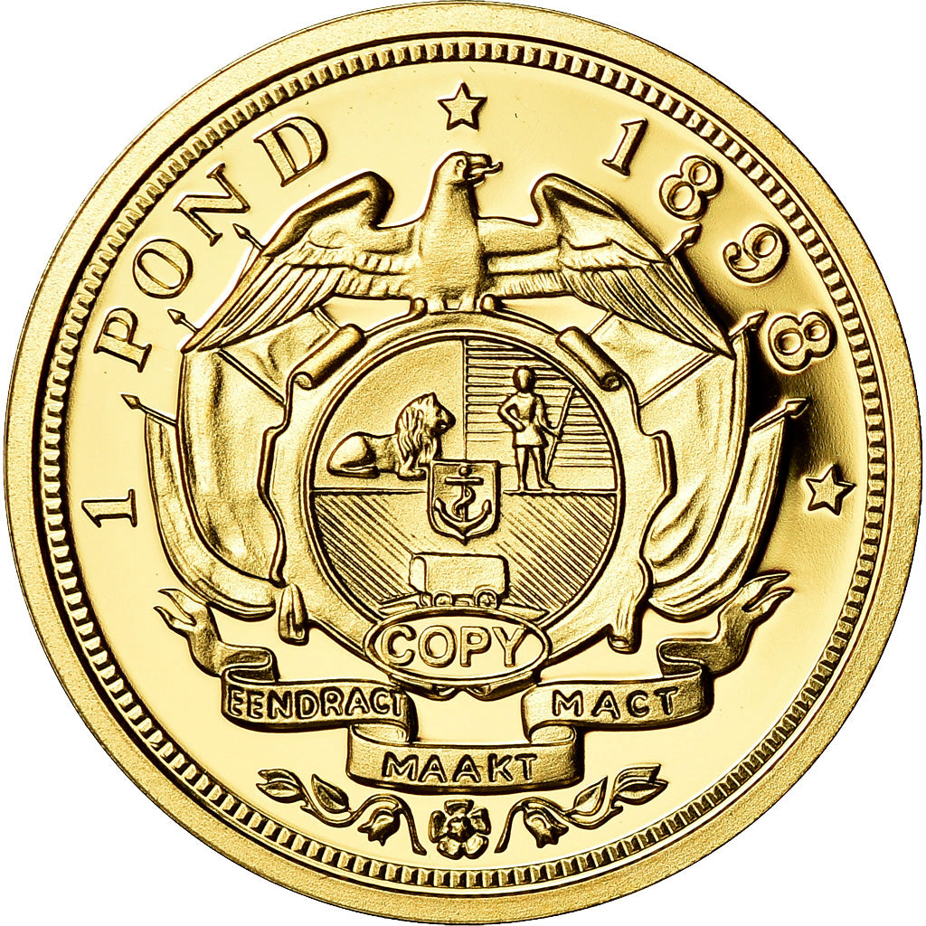 France, Médaille, Reproduction, 1 Pond Afrique du Sud, Kruger, FDC, Or