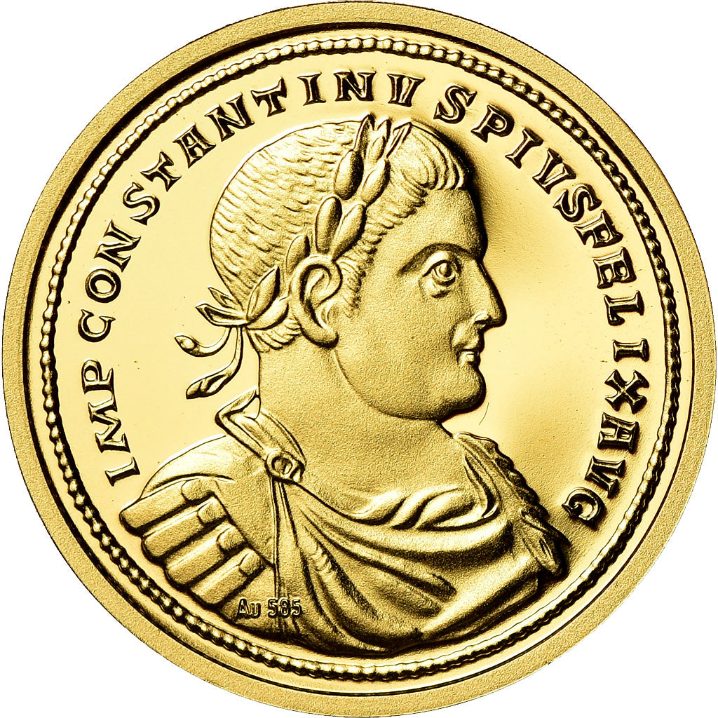 France, Medal, Reproduction Solidus Constantin, MS(65-70), Gold