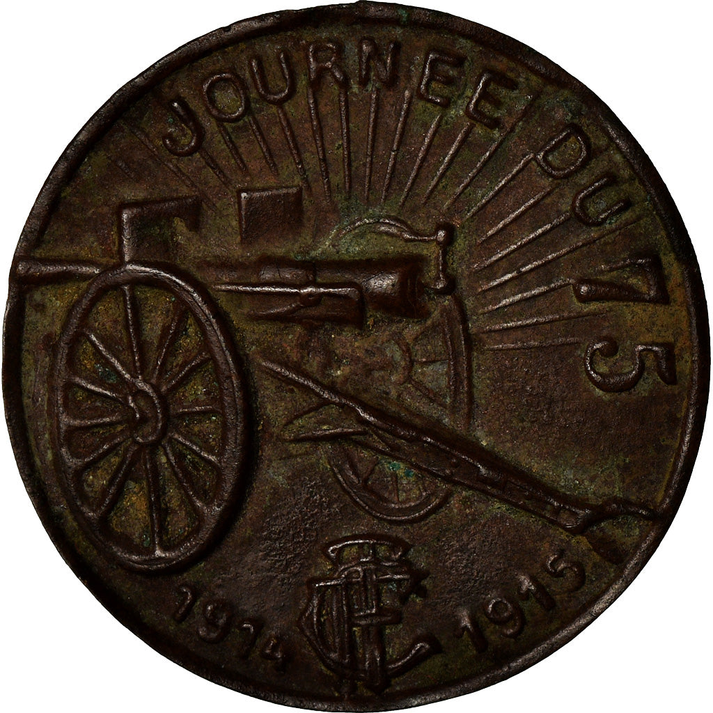 Frankrijk, Medaille, Journée du 75, History, 1914-1915, ZF, Koper
