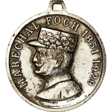 France, Médaille, Wagon de l'Armistice, Maréchal Foch, 1918, TTB, Silvered