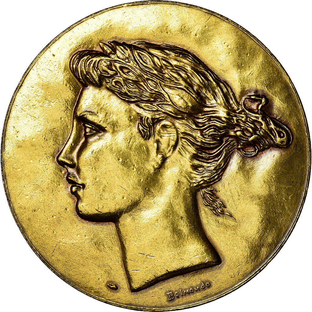 France, Médaille, Alliance française, Marianne, Belmondo, SUP, Copper Gilt