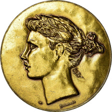 France, Médaille, Alliance française, Marianne, Belmondo, SUP, Copper Gilt