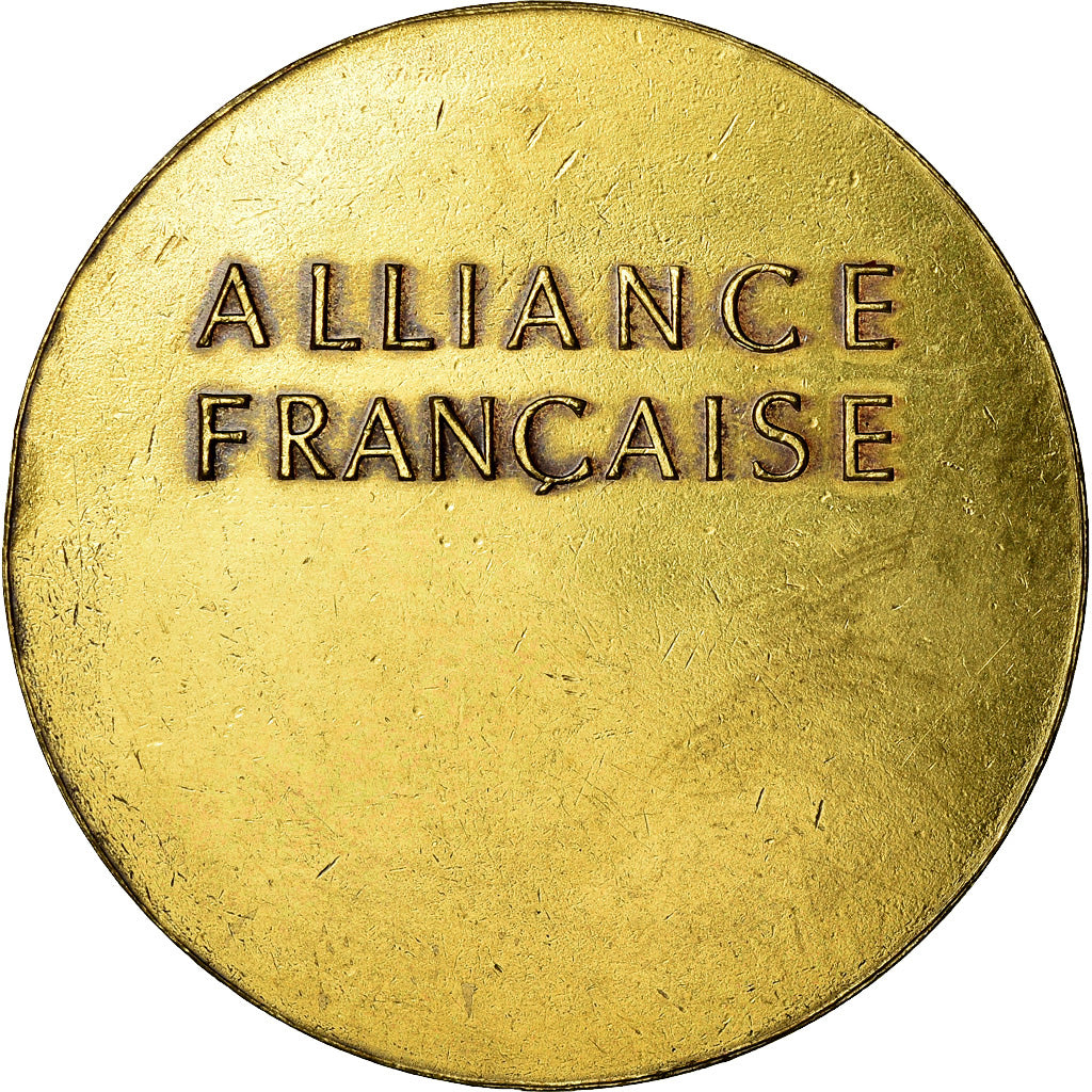 France, Médaille, Alliance française, Marianne, Belmondo, SUP, Copper Gilt