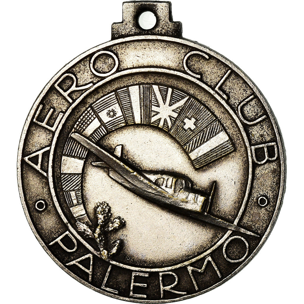 Italy, Medal, XIV Giro Aero Internazionale Di Sicilia, Palermo, Aviation, 1962