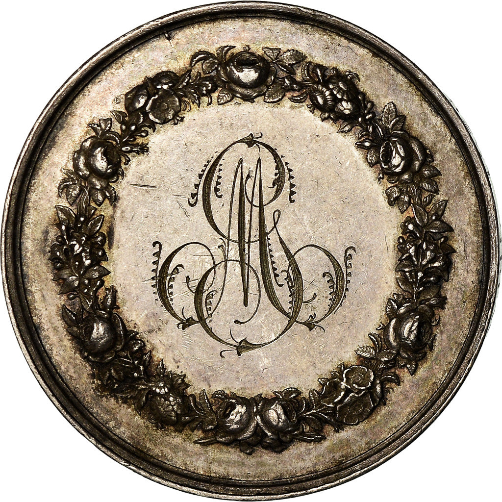 France, Medal, Mariage, Religion, Fidélité Bonheur, 1876, Petit, AU(50-53)