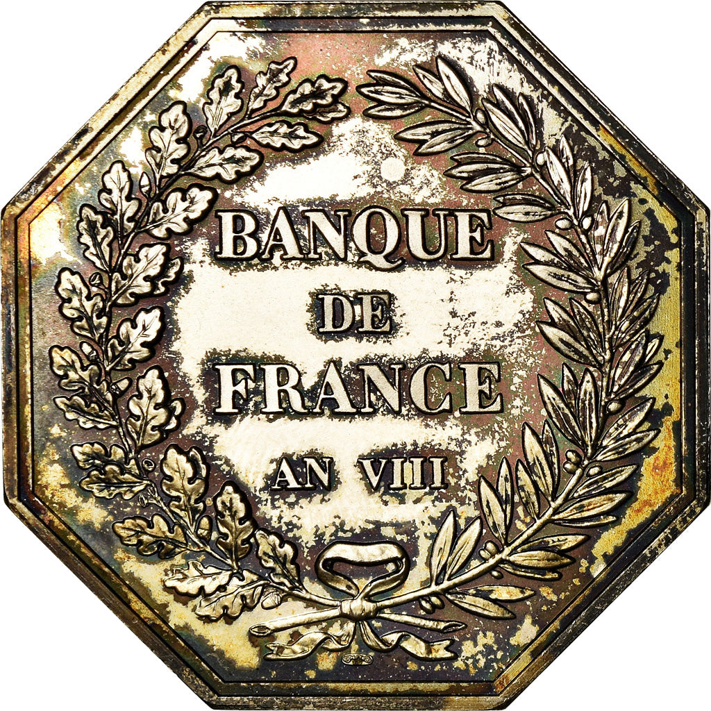 France, Medal, Banque de France, An VIII, Dumarest, MS(63), Silver