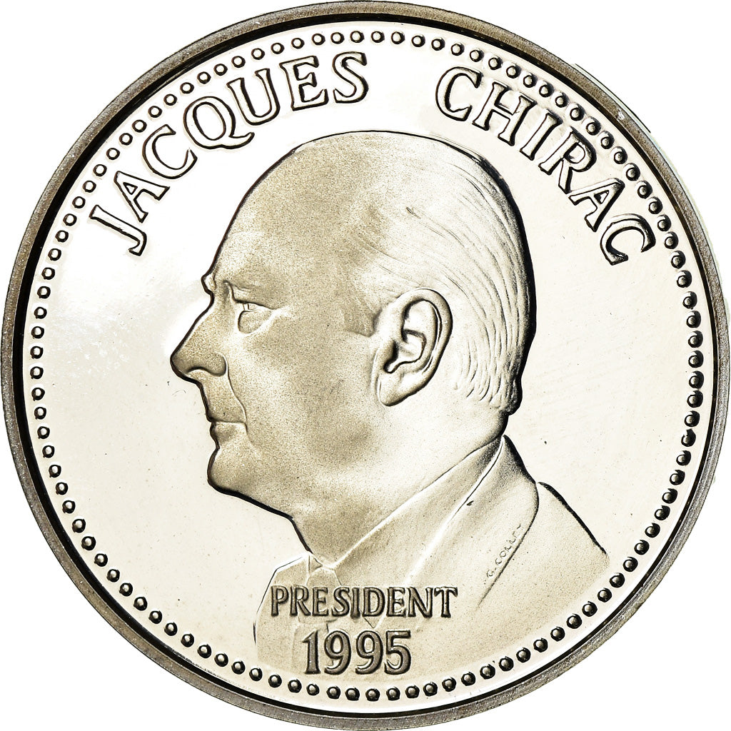 France, Medal, Jacques Chirac, Elections Présidentielles, 1995, MS(64), Silver