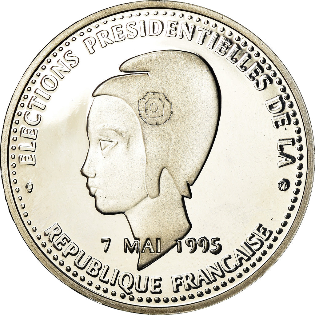 France, Medal, Jacques Chirac, Elections Présidentielles, 1995, MS(64), Silver