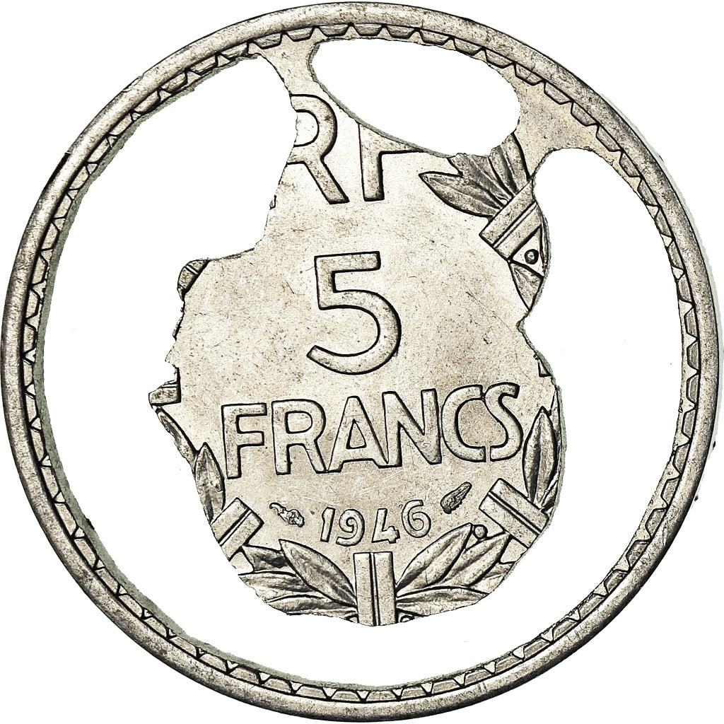 France, Token, 5 Francs Lavrillier Transformée, 1946, AU(55-58), Aluminium