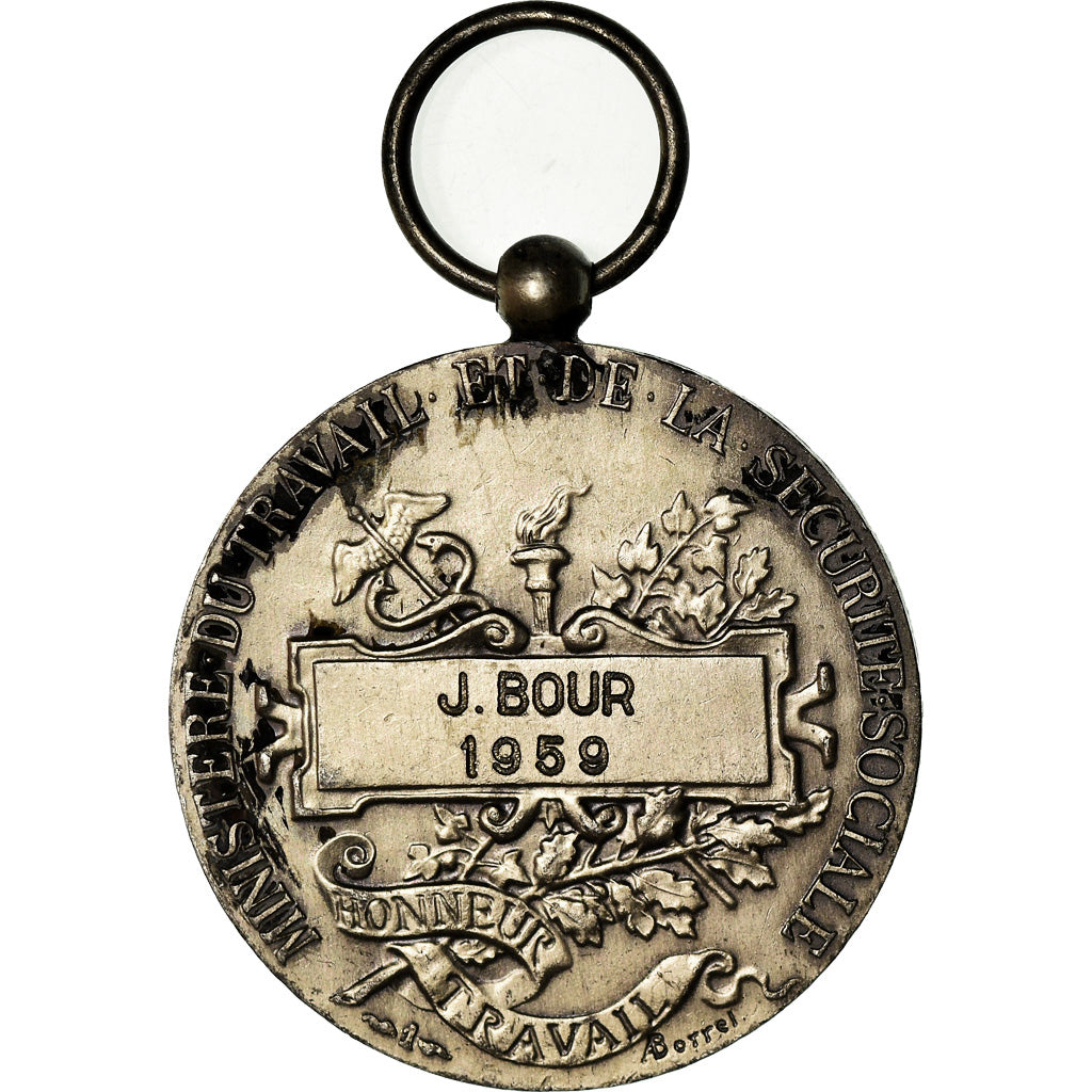 France, Médaille d'honneur du travail, Médaille, 1959, Excellent Quality