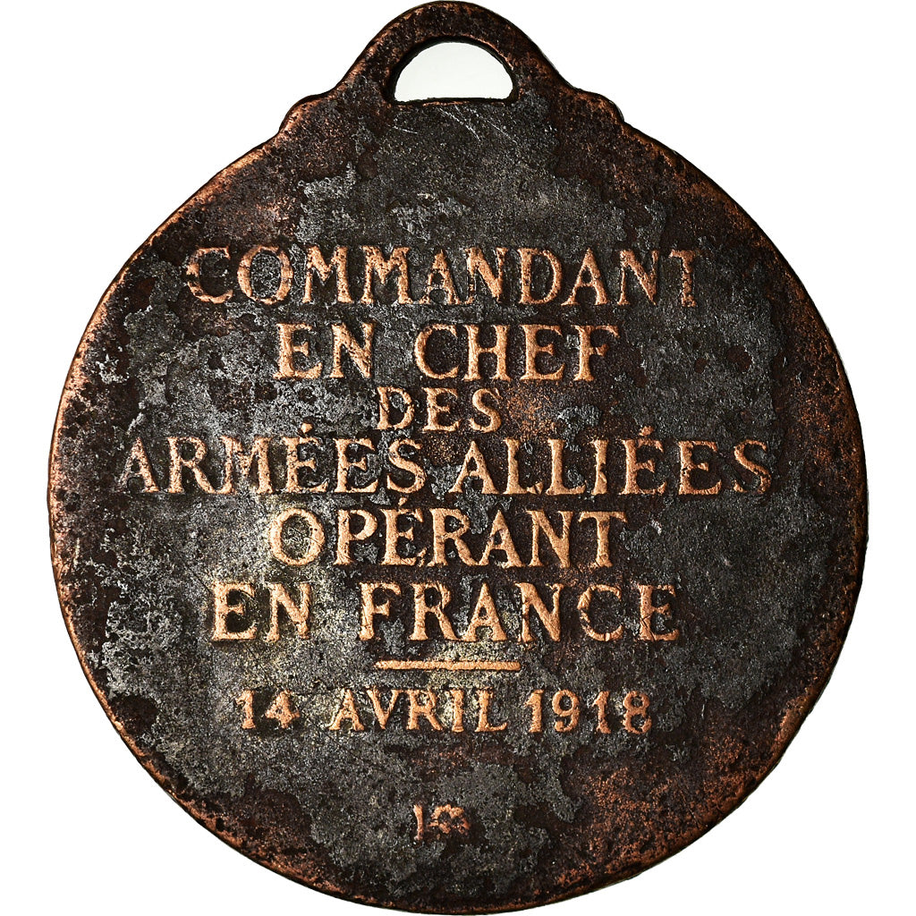 Francia, medalla, Maréchal Foch, Commandant des Armées, History, 1918, BC