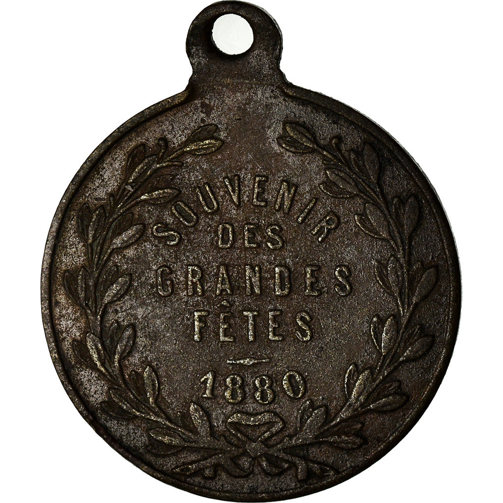 Frankrijk, Medaille, Souvenir des Grandes Fêtes, Politics, Society, War, 1880