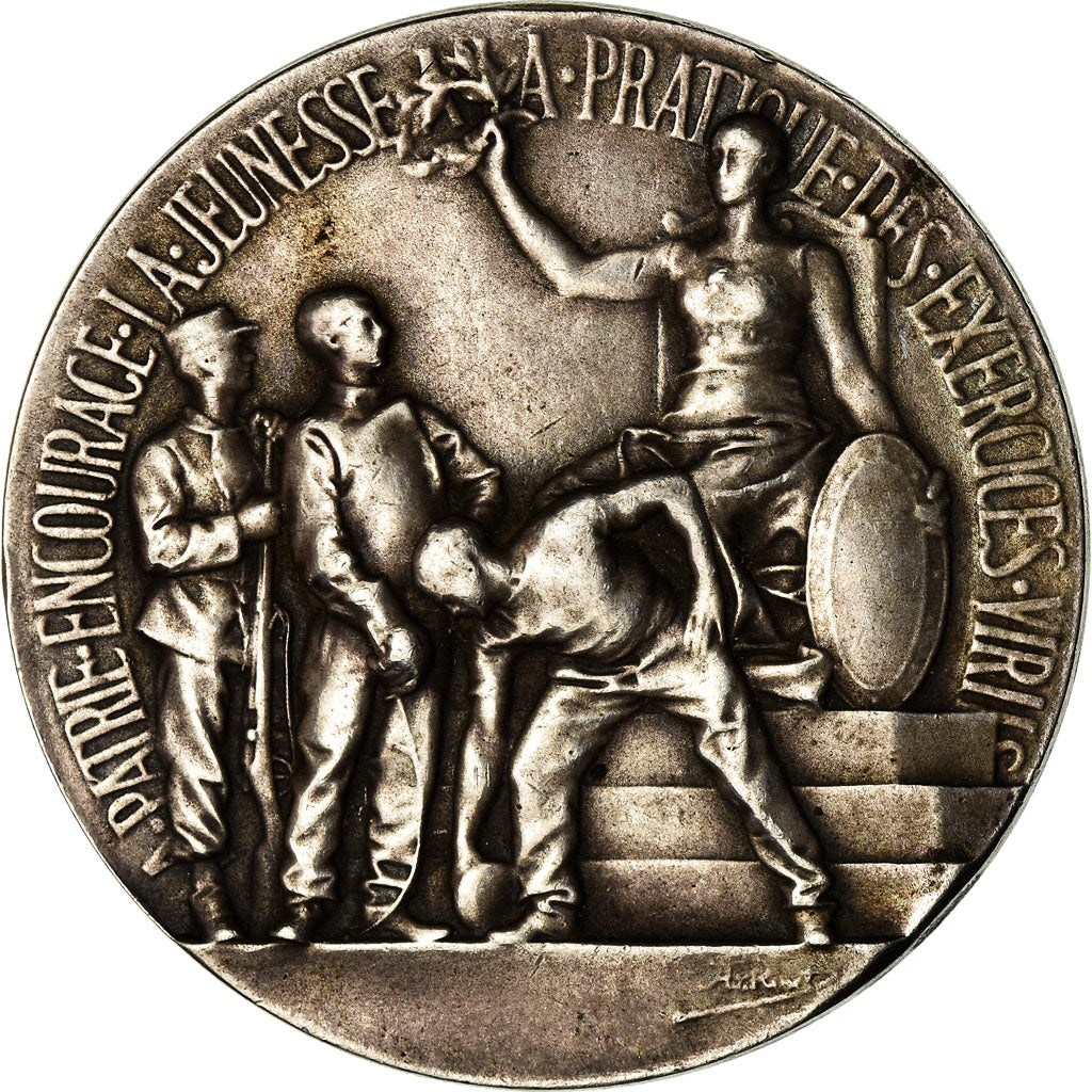 France, Medal, Préparation Militaire, 71ème Régiment d'Infanterie, 1900