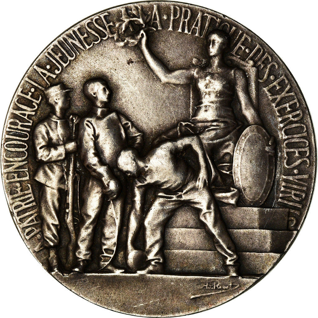 Francia, medalla, 71ème Régiment d'Infanterie, Escrime, 1902, Rivet, EBC