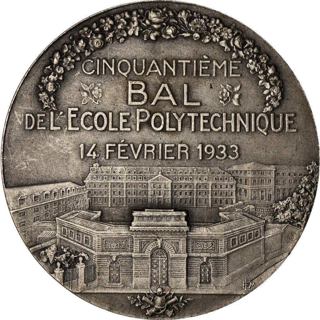 France, Medal, Cinquantième Bal de l'Ecole Polytechnique, 1933, Lindauer
