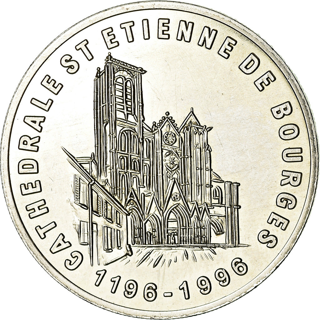 France, Token, 30 Euro, Bourges, 1996, MS(64), Silver