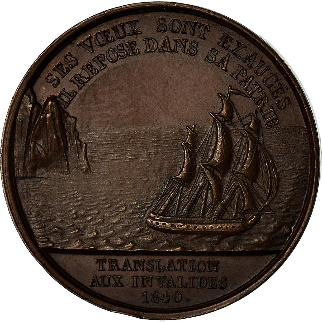 Francia, medaglia, Translation des Cendres de Napoléon Ier aux Invalides