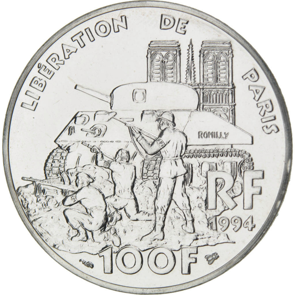 FRANCE, 100 Francs, 1994, MS(65-70), Silver, Gadoury #935, 15.12