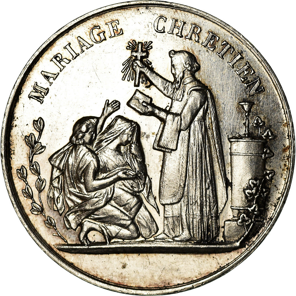 France, Medal, Noces, Mariage, Religion, AU(55-58), Silver