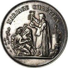 France, Médaille, Religion, Mariage Chrétien, SUP, Argent