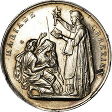 France, Médaille, Religion, Mariage Chrétien, SUP, Argent