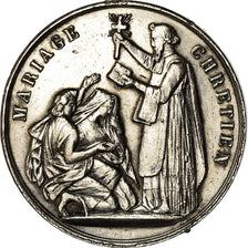 Frankrijk, Medaille, Religion, Mariage Chrétien, PR, Zilver
