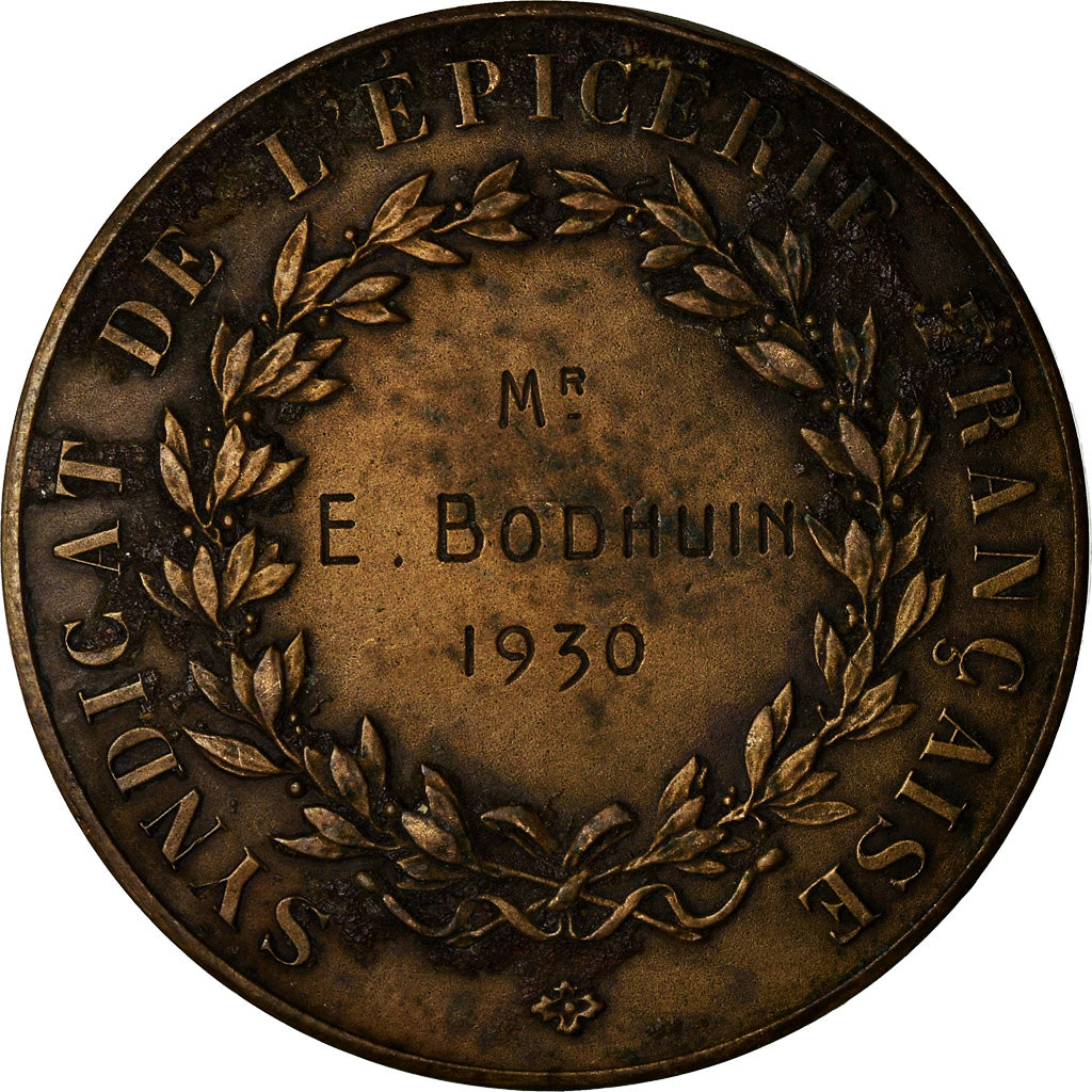France, Medal, Syndicat de l'Epicerie Française, Business & industry, 1930