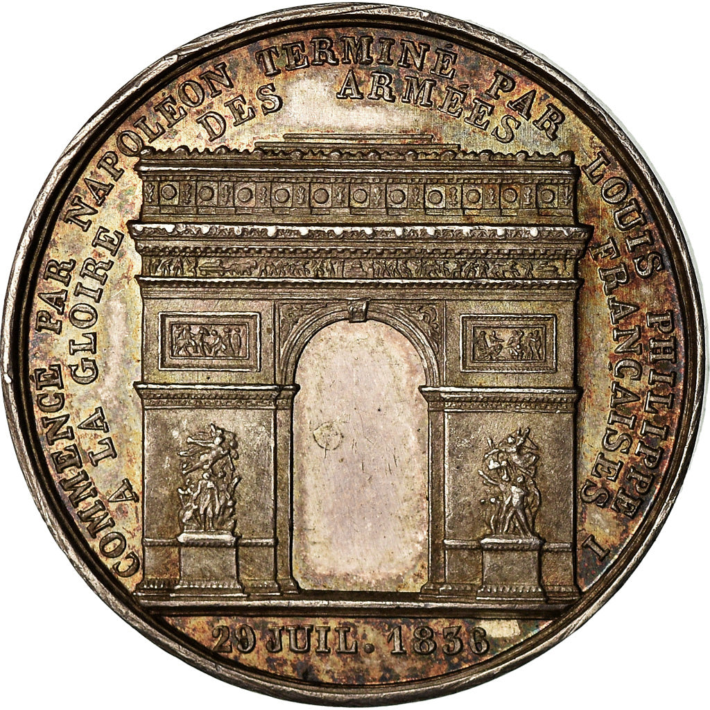 France, Medal, Louis Philippe Ier, Arc de Triomphe, 1836, Barre, AU(55-58)